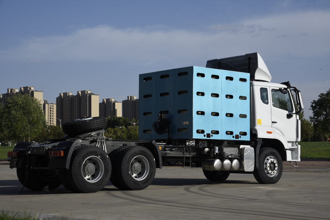 HOWO NX 6x4 CNG tractor with 4160L gas cylinders, available from ANAMMCO Nigeria